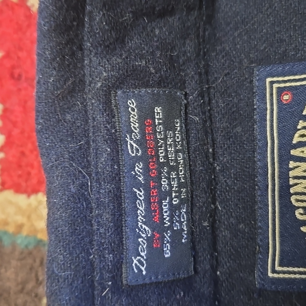 Facconable Wool Medium Button Up Navy Longsleeve … - image 6